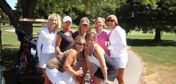 group of ladies at a fundraising event